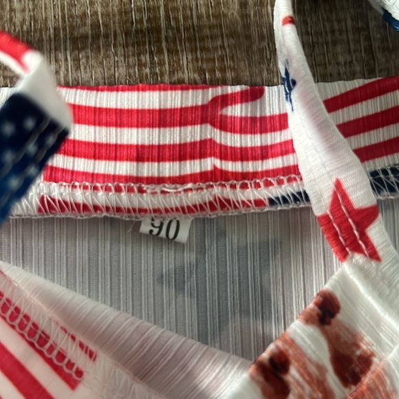 Americana NWOT Peplum Set 100% Cotton size 90/3T - Picture 4 of 5